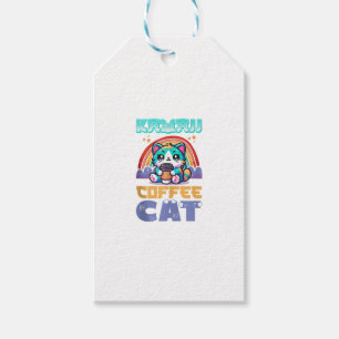 Étiquettes-cadeau Kawaii Café Chat Adorable Style Anime
