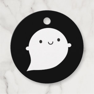 Étiquettes Cadeau Kawaii Halloween petit fantôme