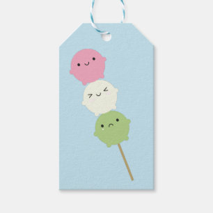 Étiquettes-cadeau Kawaii Mochi Dango