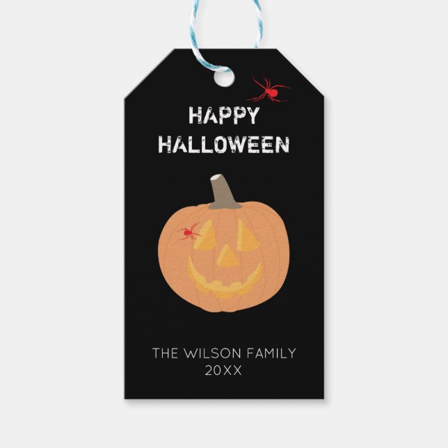 Étiquettes-cadeau Kine de Halloween (Devant)