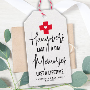 Étiquettes-cadeau Kit de soulagement de la gueule de bois Faveur de 