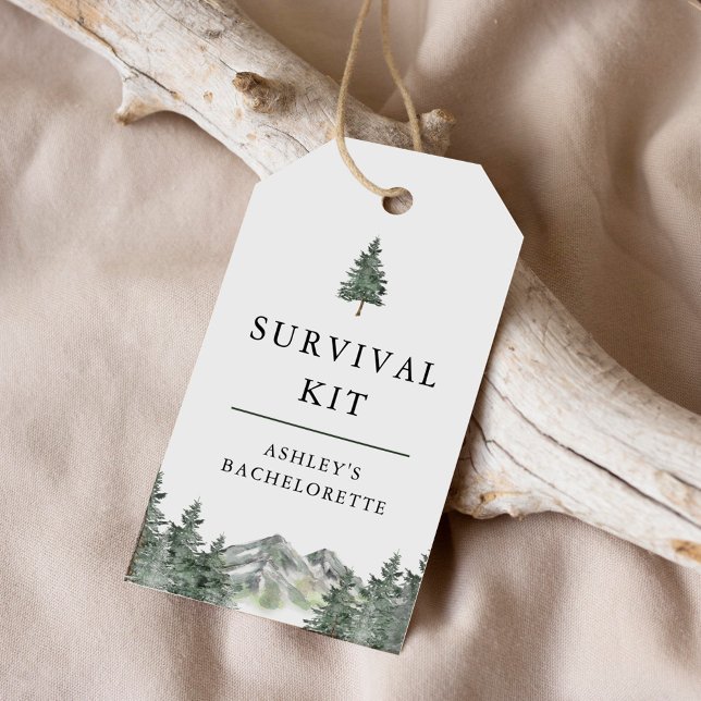 Étiquettes-cadeau Kit de Survie pour Enterrement de Vie de Jeune Fil (Créateur téléchargé)