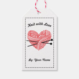 Étiquettes-cadeau Knit with Love / Care Instructions ・ Artisanat