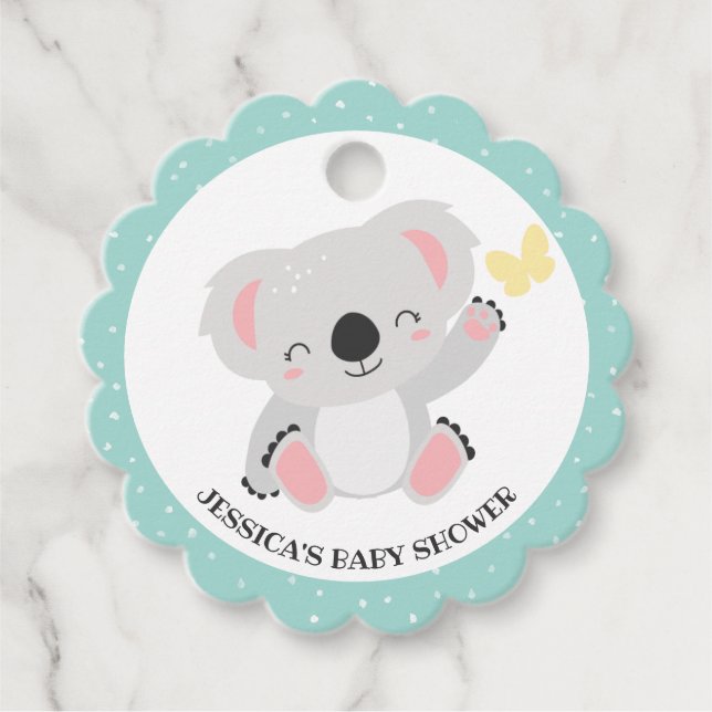 Étiquettes Cadeau Koala Top Koality Baby shower (Devant)