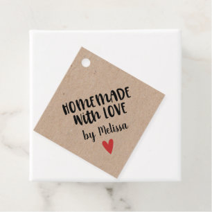 Étiquettes Cadeau Kraft Personnalisé Fait Maison Avec Balises Cadeau