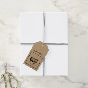 Étiquettes-cadeau Kraft Sheep Farm Business Package Ou Prix