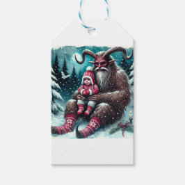 Étiquettes-cadeau Krampus de Noël
