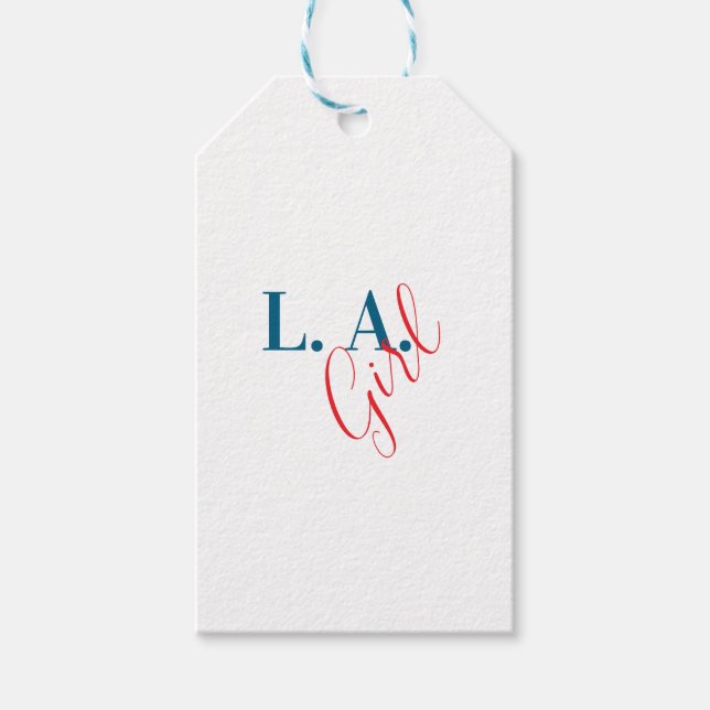Étiquettes-cadeau L. A. Girl Los Angeles Modern Minimalist Plain (Devant)