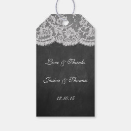 Étiquettes-cadeau La collection de Mariages Chalkboard & Lace