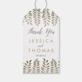 Étiquettes-cadeau La collection de Mariages Monochrome Fern Woodland