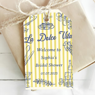 Étiquettes-cadeau La Dolce Vita Fête de Mariage Italienne