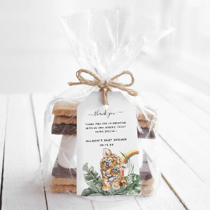 Étiquettes-cadeau La jungle tropicale Baby Animaux   BABY SHOWER