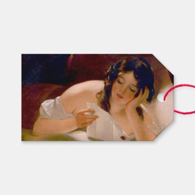 Étiquettes-cadeau La lettre d'amour (par Thomas Sully) (Devant (Horizontal))