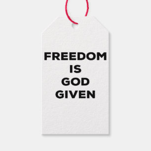 Étiquettes-cadeau La liberté est donnée par Dieu