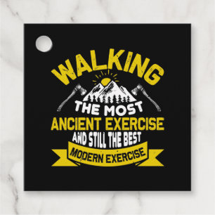 Étiquettes Cadeau La marche est le meilleur exercice moderne