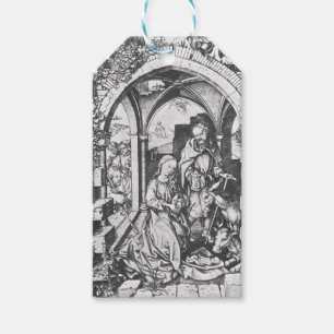 Étiquettes-cadeau La naissance de Jésus (par Martin Schongauer)