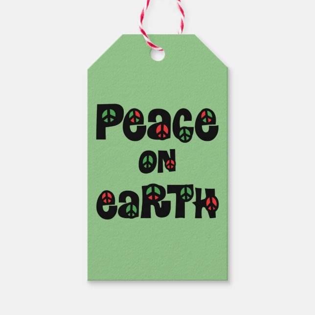 Étiquettes-cadeau La Paix sur Terre Noël (Devant)