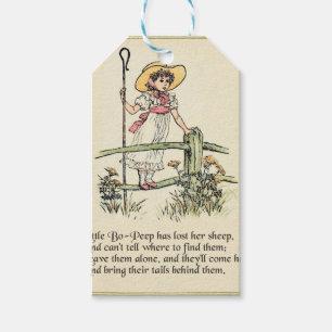 Étiquettes-cadeau La petite Bo-Peep : Classique Kate Greenaway Nurse