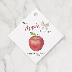 Étiquettes Cadeau La pomme de notre Baby shower oculaire