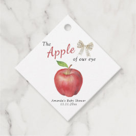 Étiquettes Cadeau La pomme de notre Baby shower oculaire