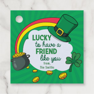 Étiquettes Cadeau La Saint-Patrick - Chanceux d'avoir un ami comme t