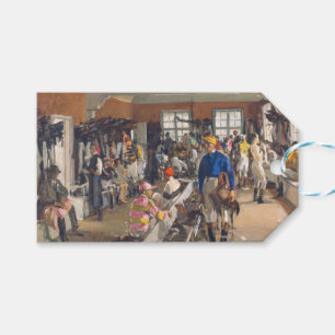 Étiquettes-cadeau La salle d'habillage des Jockeys à l'hippodrome d'