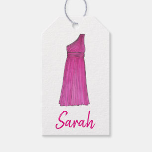 Étiquettes-cadeau La servante d'honneur de la fête de mariage robe d