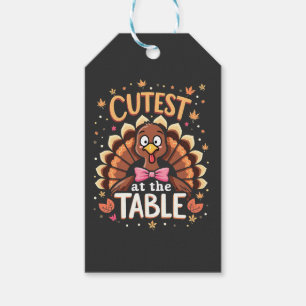 Étiquettes-cadeau La Turquie à la table drôle Thanksgiving