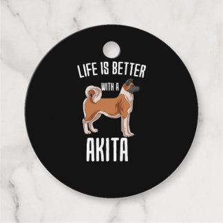 Étiquettes Cadeau La Vie Est Meilleure Avec Un Akita