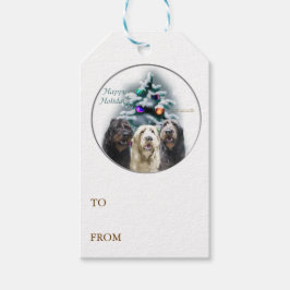 Étiquettes-cadeau Labradoodle Trio Noël