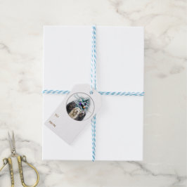 Étiquettes-cadeau Labradoodle Trio Noël