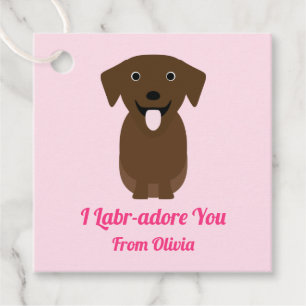Étiquettes Cadeau Labrador Retriever Chien Saint-Valentin