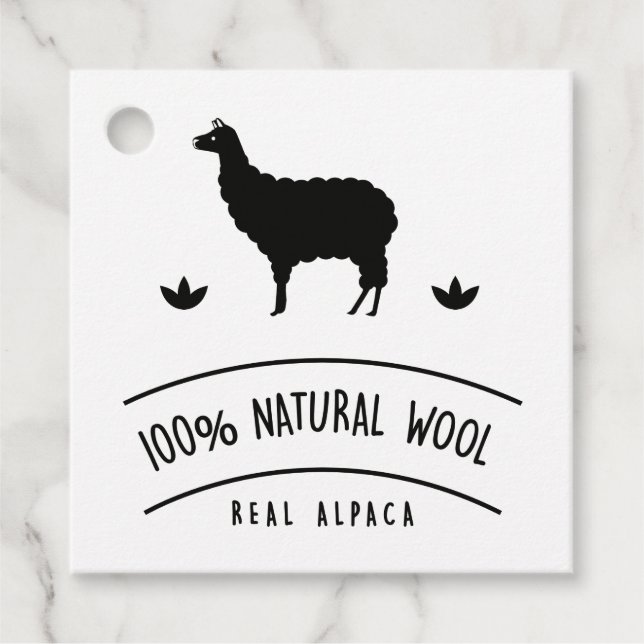 Étiquettes Cadeau Laine naturelle | Real Alpaca (Devant)