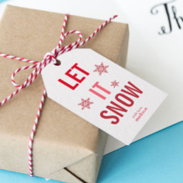 Étiquettes-cadeau Laisse tomber Noël rouge