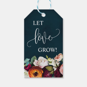 Étiquettes-cadeau Laisser l'amour grandir Plante cadeau Vin Wedding 
