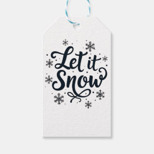 Étiquettes-cadeau Laisser neiger Saison d'hiver Flamme de neige Noël