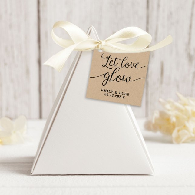 Étiquettes Cadeau laissez l'amour briller les balises de faveur, mar (Créateur téléchargé)