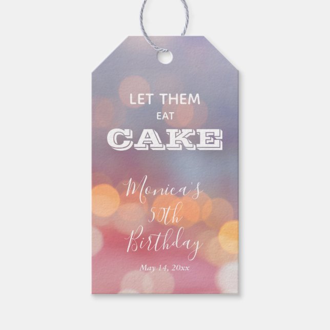 Étiquettes-cadeau Laissez-Les Manger Du Merci De Fête D'Anniversaire (Devant)