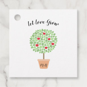 Étiquettes Cadeau Laissez Love Grow Apple Tree vous remercier