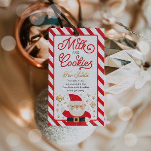 Étiquettes-cadeau Lait Et Cookie Pour Père Noël Christmas Eve Box Re
