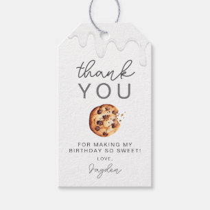 Étiquettes-cadeau Lait Et Cookies Merci Anniversaire