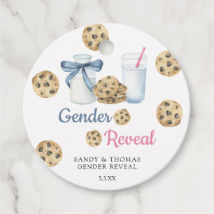 Étiquettes Cadeau Lait et cookies Révélation de genre
