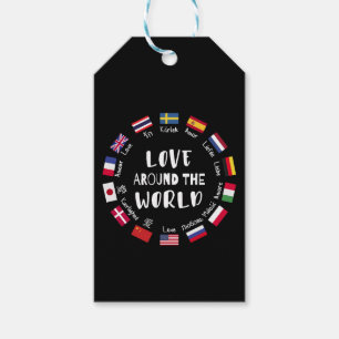 Étiquettes-cadeau L'amour autour des langues du monde