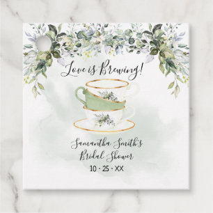 Étiquettes Cadeau L'amour brasse eucalyptus verdure thé douche