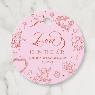 Étiquettes Cadeau L'amour est dans l'air Saint-Valentin Bridal Showe