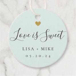 Étiquettes Cadeau L'amour est doux Mariage Personnalisé Bonbon Sage 