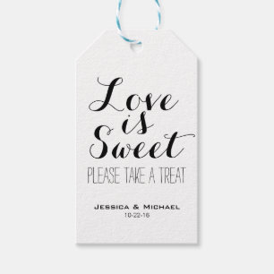Étiquettes-cadeau L'amour est sucré personnalisé bonbons buffet mari
