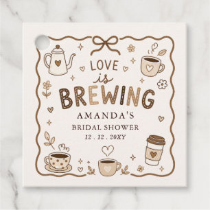 Étiquettes Cadeau L'Amour Fantaisiste se Prépare Café Enterrement de