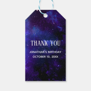 Étiquettes-cadeau L'anniversaire de enfant de l'espace merci. Fête
