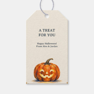 Étiquettes-cadeau Lanterne Courrier Citrouille de Halloween Faveur